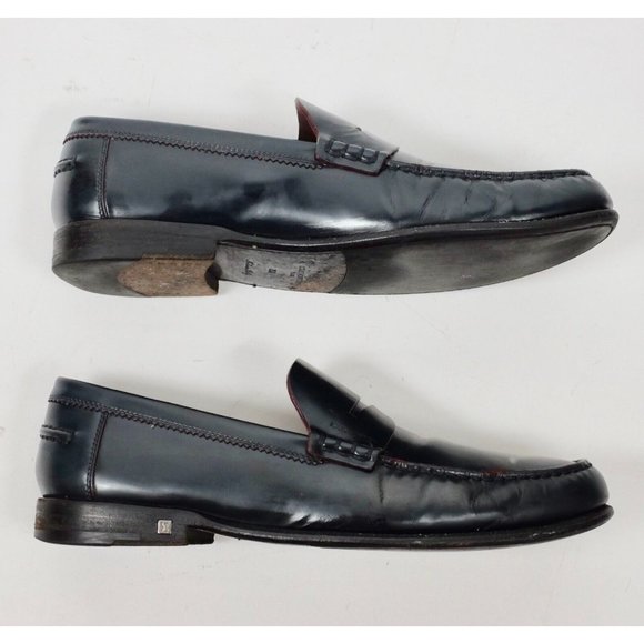 Louis Vuitton 8.5 / US 9.5 navy leather shoes loafers - Picture 7 of 9